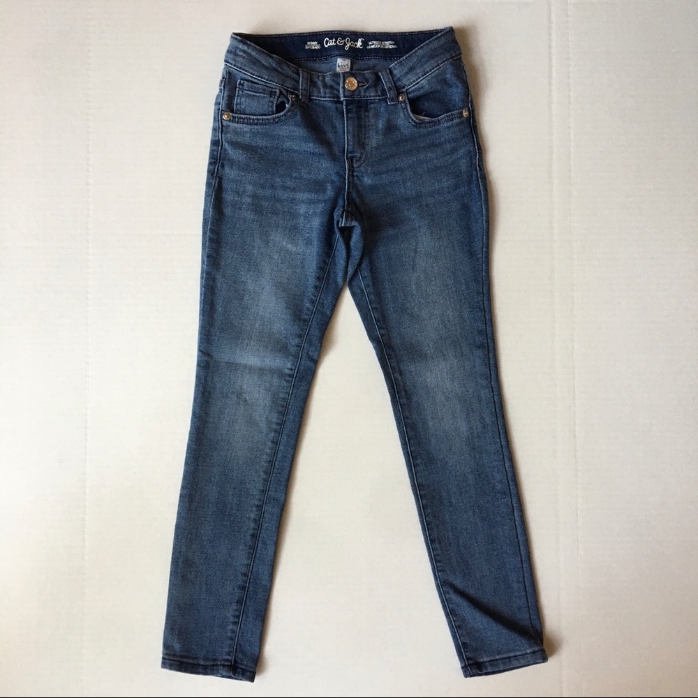 Girls' Mid-Rise Jeans - Cat & Jack Medium Wash - Size 10